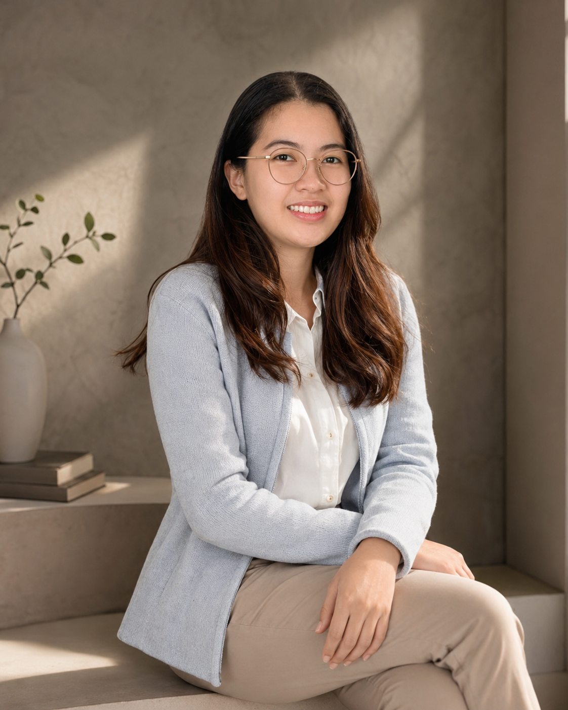 Mena Sevilla in a calm modern space